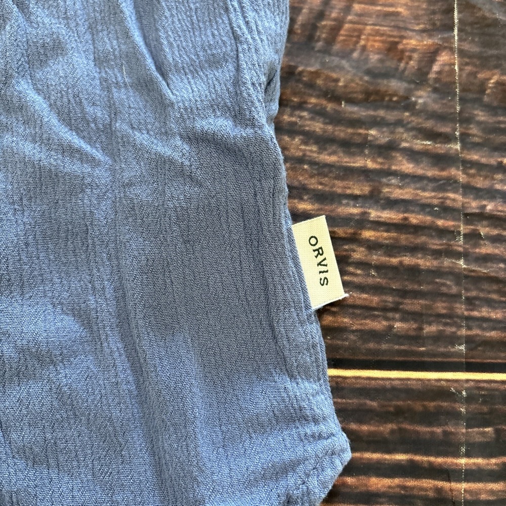 ORVIS Women's Gauzy Button Front Textured Relaxed Fit Top Size M - Picture 5 of 10